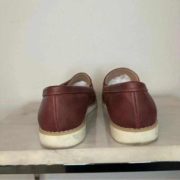 Journee Collection Whitney Menswear Inspired Slip On Red Loafer Size 10 - Picture 5 of 8